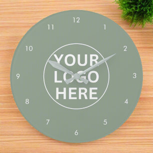 Grande Horloge Ronde Votre logo l Professionnel Professionnel Sage Gree