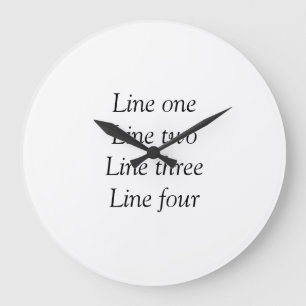 Grande Horloge Ronde Votre message ici ajoutez le nom du texte image ci