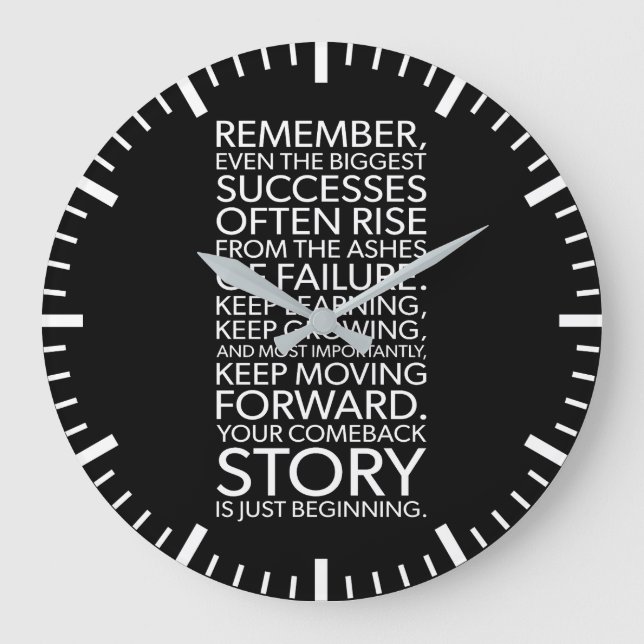 Grande Horloge Ronde Votre récit de retour - Motivation du succès (Recto)