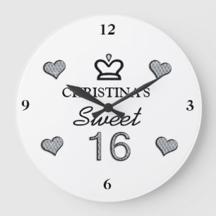 Grande Horloge Ronde Votre sweet sixteen nommé dans les diamants