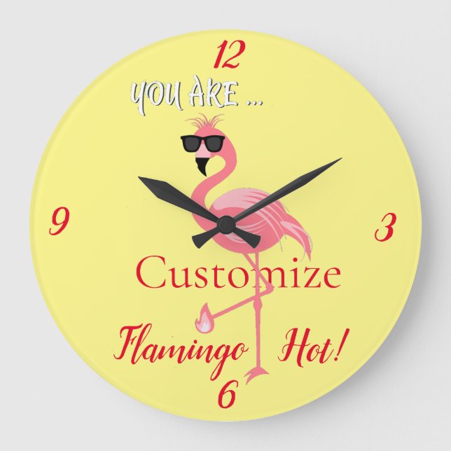 Grande Horloge Ronde Vous Êtes Flamant rose Hot Thunder_Cove (Recto)