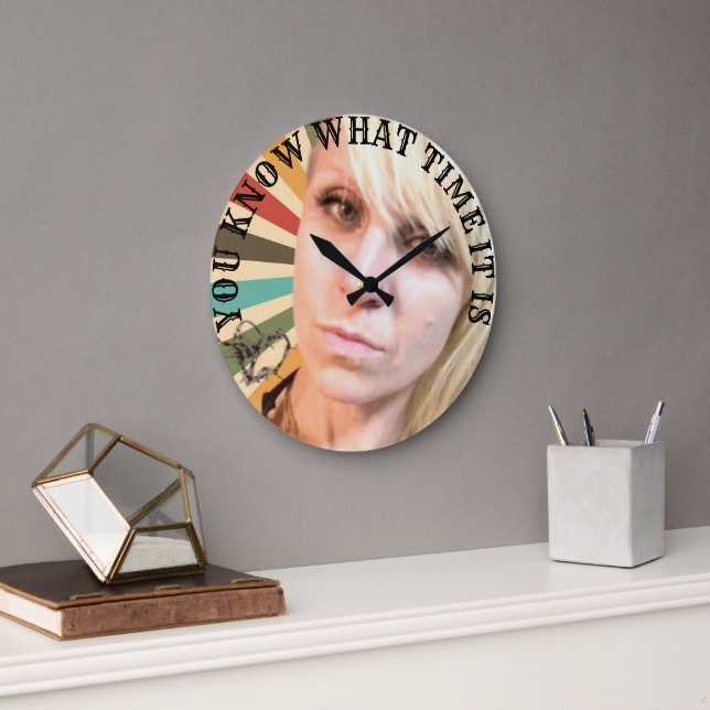 Grande Horloge Ronde Vous Savez À Quelle Heure Il Est (Bureau)