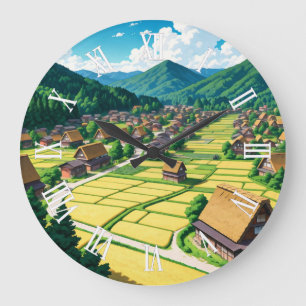 Grande Horloge Ronde Voyage à Shirakawa Gifu Japon
