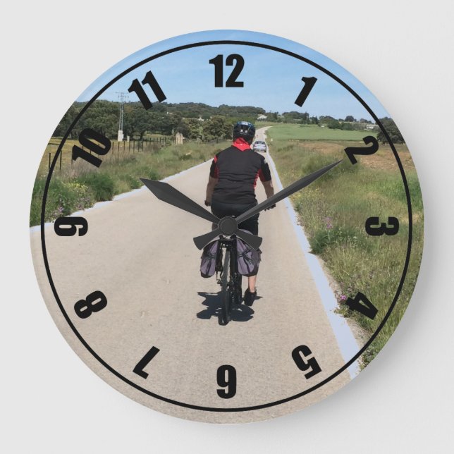 Grande Horloge Ronde Voyage à vélo (Recto)