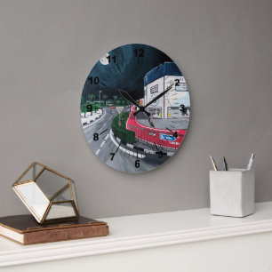 Grande Horloge Ronde Voyage chez le dentiste Peinture d'Alfred Fox