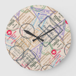 Grande Horloge Ronde Voyage des timbres de passeport