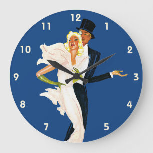 Grande Horloge Ronde Voyage Vintage, Amour Romantique Monte Carlo
