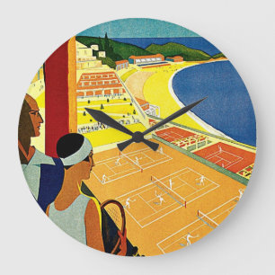 Grande Horloge Ronde Voyage Vintage, Tennis, Sports, Monte-Carlo Monaco