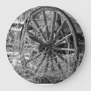 Grande Horloge Ronde Wagon Wheel Clock