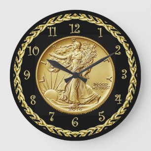 Grande Horloge Ronde Walking Liberty Centennial Gold Coin Image ~