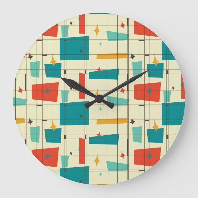 Grande Horloge Ronde Wall Clock, Square Patterns (Recto)