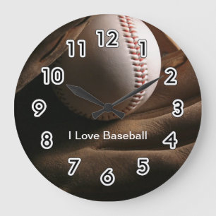 Grande Horloge Ronde Wall Clocks de baseball