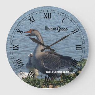 Grande Horloge Ronde Wall decor, clocks, child's nursery, mother goose.