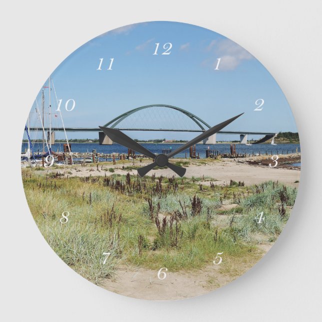 Grande Horloge Ronde Wanduhr Fehmarnsundbrücke und Fehmarnsund (Recto)