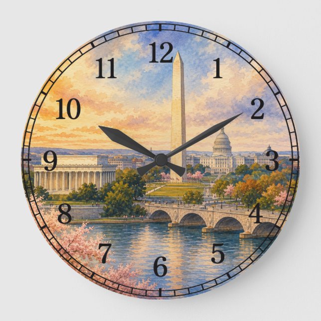Grande Horloge Ronde Washington D.C. Wall Clock — Landmark Design (Recto)