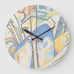 Grande Horloge Ronde Wassily Kandinsky Composition Quatre - Art Abstrai