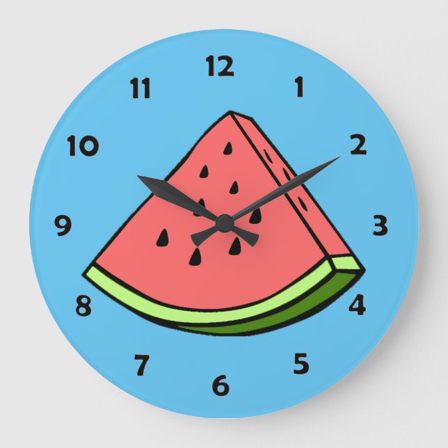 Grande Horloge Ronde Watermelon Slice Clock (Recto)