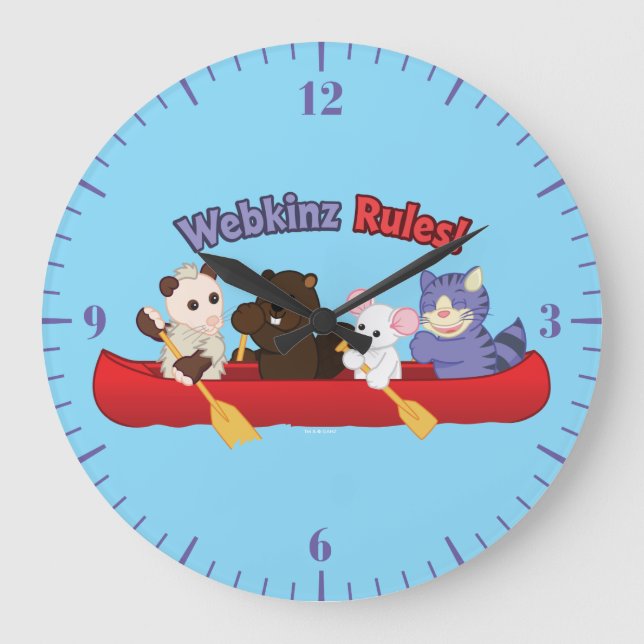 Grande Horloge Ronde Webkinz | Webkinz Règles du voyage en canoë (Recto)