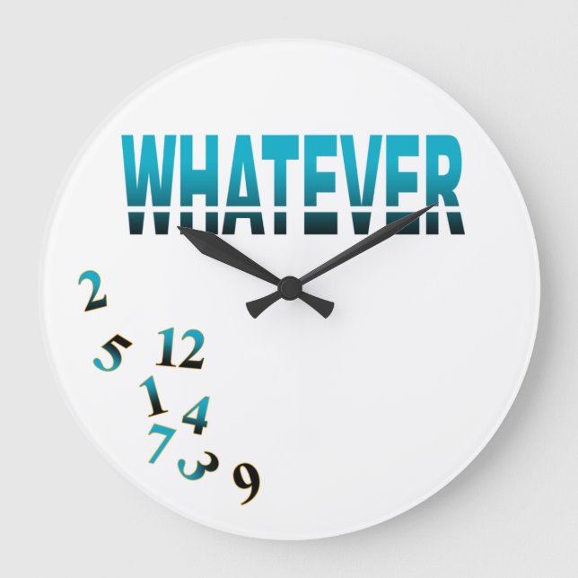 Grande Horloge Ronde Whatever de Crazy Numbers (Recto)