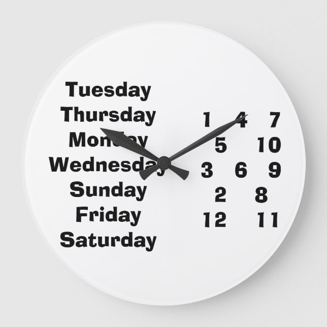 GRANDE HORLOGE RONDE WHATEVER ET WHENEVER CLOCK POUR RETIREE/OTHERS (Recto)