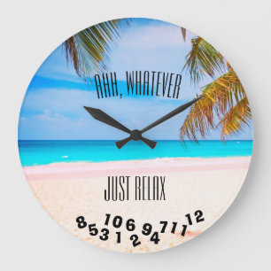 Grande Horloge Ronde Whatever Just Relax Tropical Beach