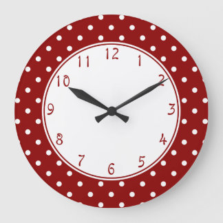 Grande Horloge Ronde White center Small White Polka