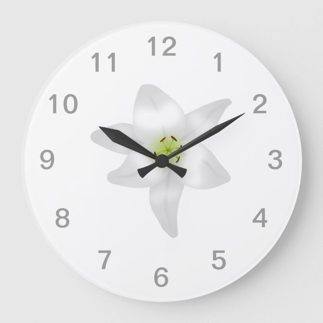 Grande Horloge Ronde White Lily. (Recto)