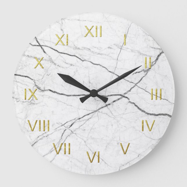 Grande Horloge Ronde White Marble (Recto)