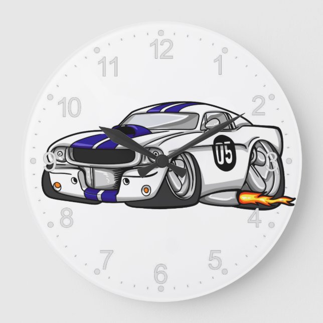 Grande Horloge Ronde White muscle cartoon (Recto)