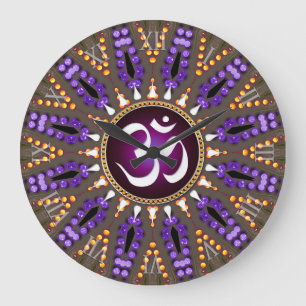 Grande Horloge Ronde White OM Energy Soleil bohème