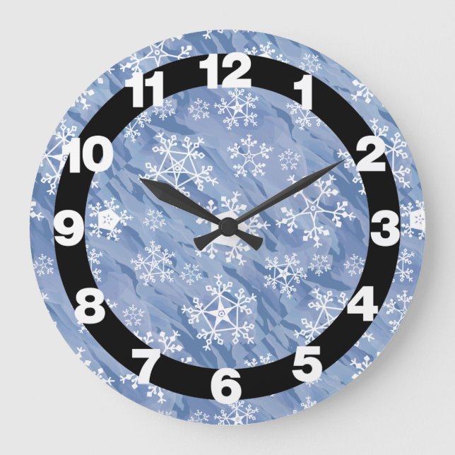 Grande Horloge Ronde White Snowflakes (Recto)