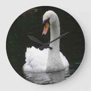 Grande Horloge Ronde White Swan Clock