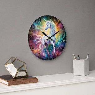 Grande Horloge Ronde White Wonder : la licorne spectrale blanche