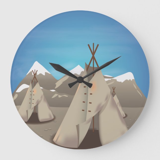 Grande Horloge Ronde Wigwam - tipi (Recto)