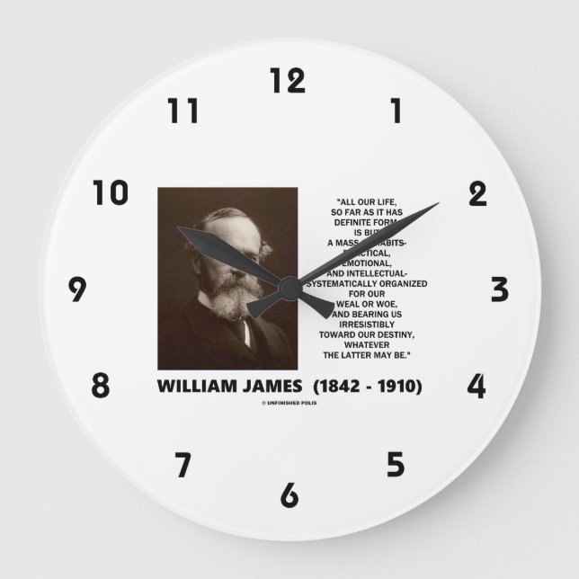 Grande Horloge Ronde William James Mass Of Habits Destiny Citation (Recto)