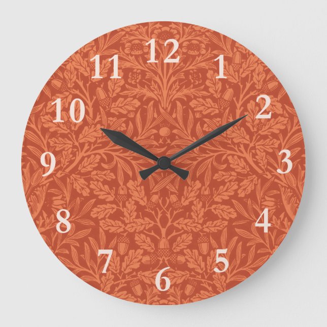 Grande Horloge Ronde William Morris Acorn Fond d'écran Nature Design (Recto)