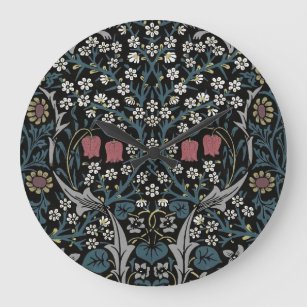 Grande Horloge Ronde William Morris Blackthorn Floral Art Nouveau