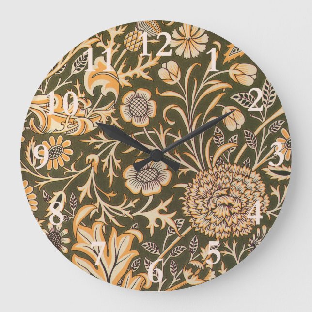 Grande Horloge Ronde William Morris Cherwell Motif de fond d'écran (Recto)