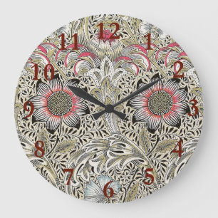Grande Horloge Ronde William Morris Corncocktail fond d'écran floral