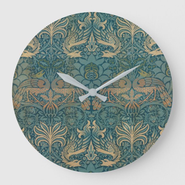Grande Horloge Ronde William Morris Peacock and Dragon Textile Design (Recto)