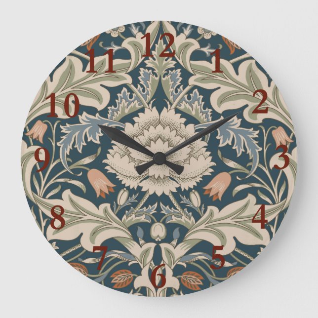 Grande Horloge Ronde William Morris Severn Floral Garden Flower Classic (Recto)