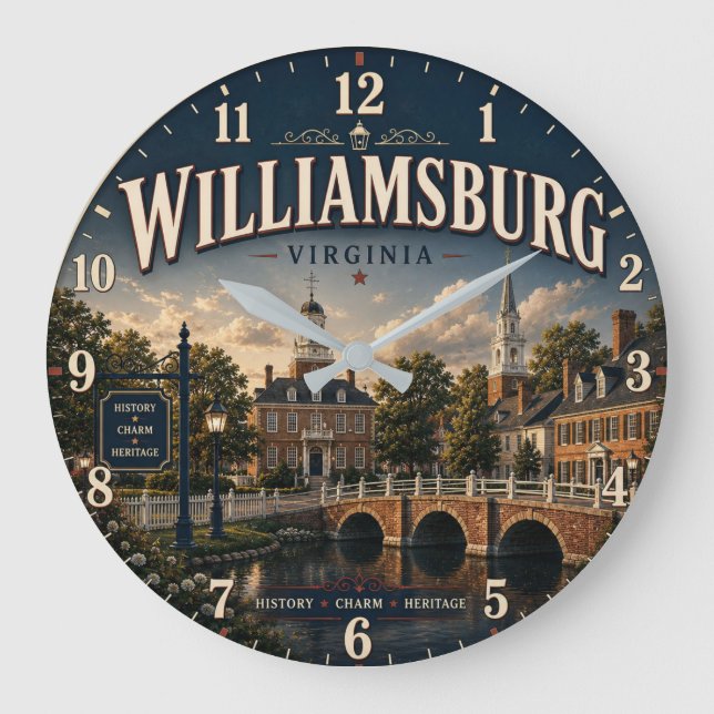 Grande Horloge Ronde Williamsburg Virginia (Recto)