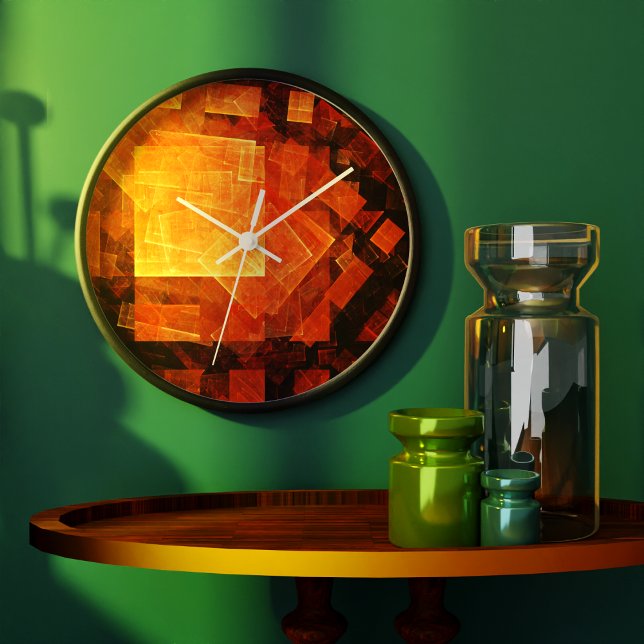Grande Horloge Ronde Window Light Abstract Art Round (Window Light Abstract Art Round Wall Clock)