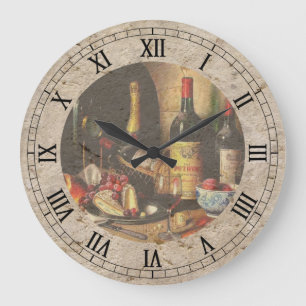 Grande Horloge Ronde wine bottles wall clock