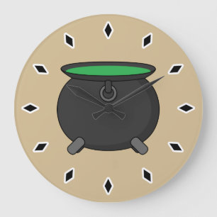 Grande Horloge Ronde Witch Cauldron