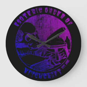 Grande Horloge Ronde Witchcraft Magie Ordre Occulte sorcière Alchimiste