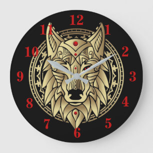 Grande Horloge Ronde Wolf égyptien antique