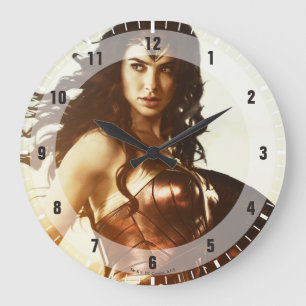 Grande Horloge Ronde Wonder Woman Au coucher Du Soleil