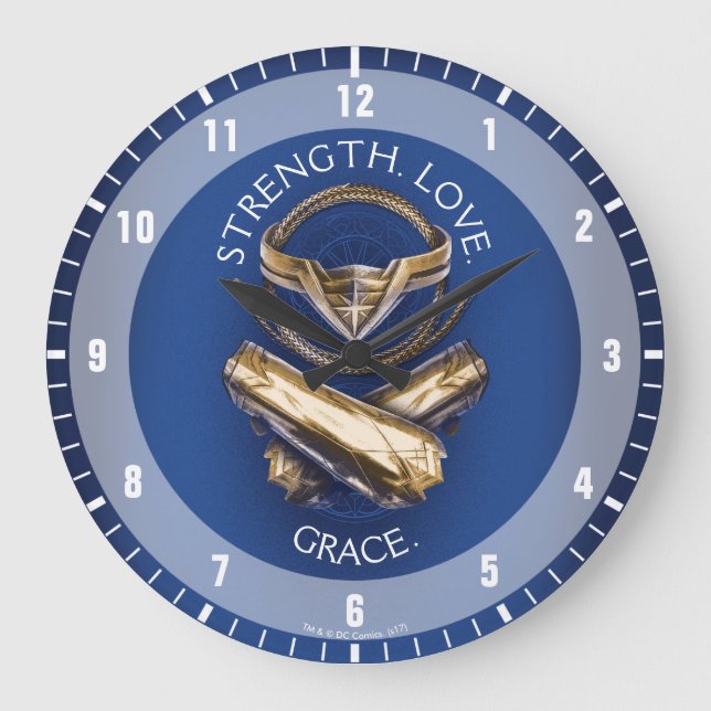 Grande Horloge Ronde Wonder Woman Tiara, Lasso, and Bracelets (Recto)