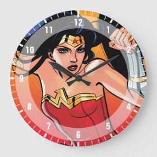 Grande Horloge Ronde Wonder Woman With Sword - Participez au combat